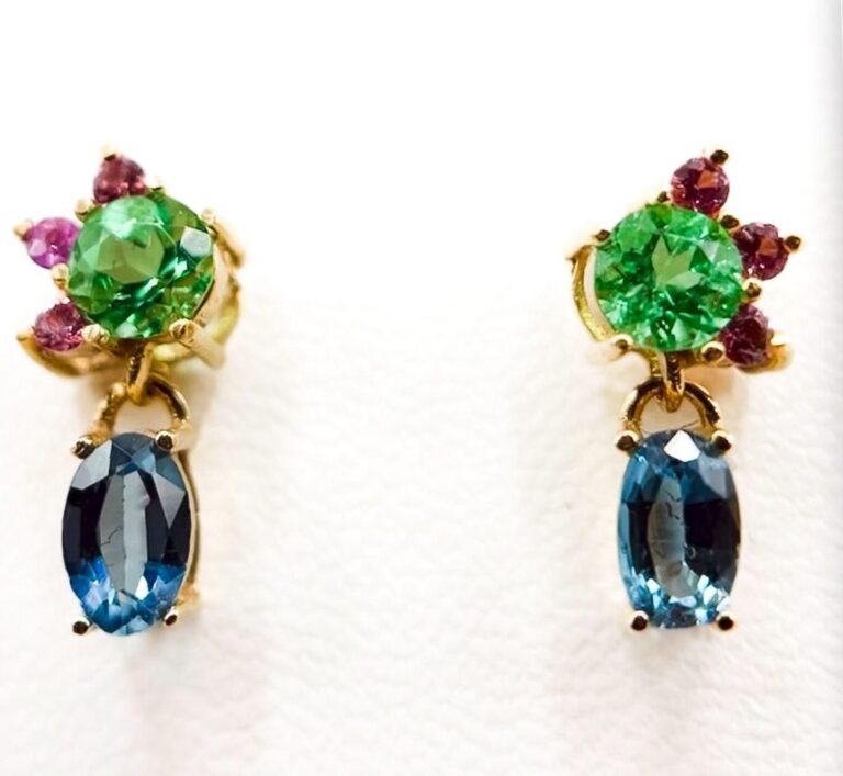 Emerald and Zaphire Earrings